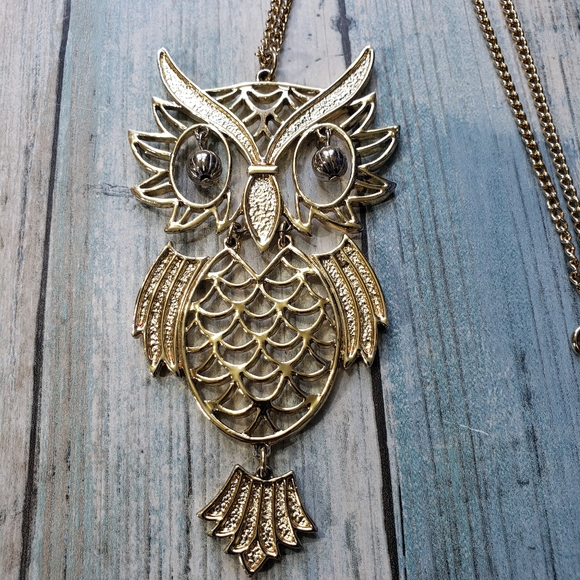Vintage Owl Articulated Necklace. - Picture 3 of 7